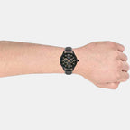 Timex Leather Black watch