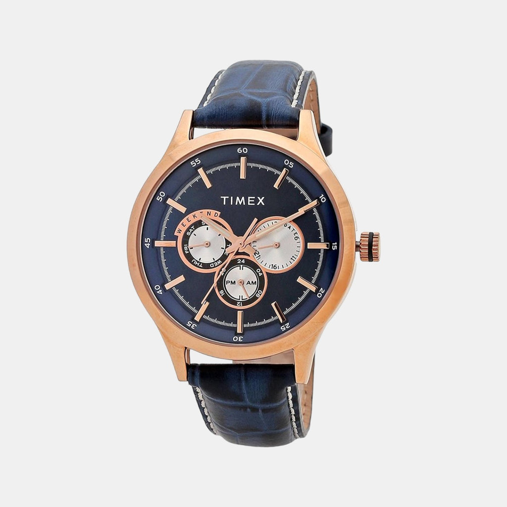 Timex Round Blue Chronograph watch