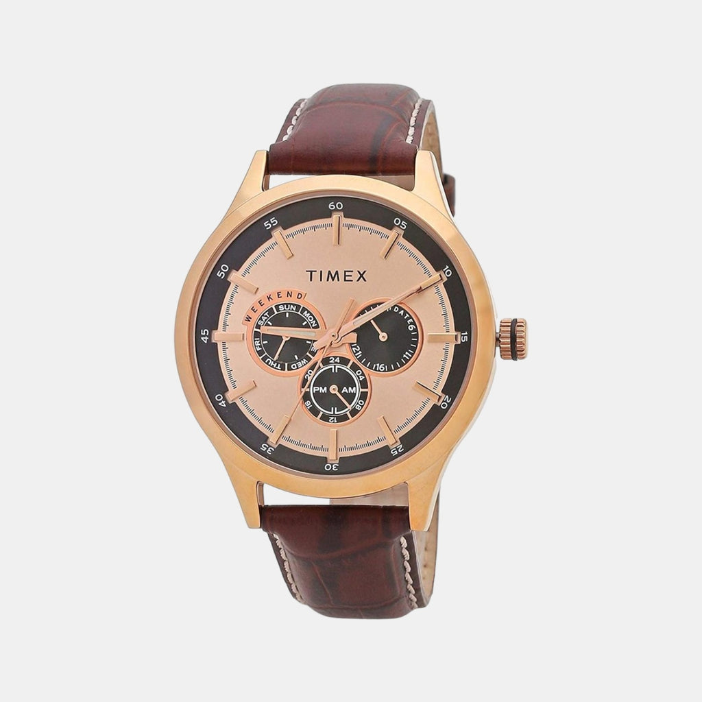 Timex Round Rose Gold Chronograph watch