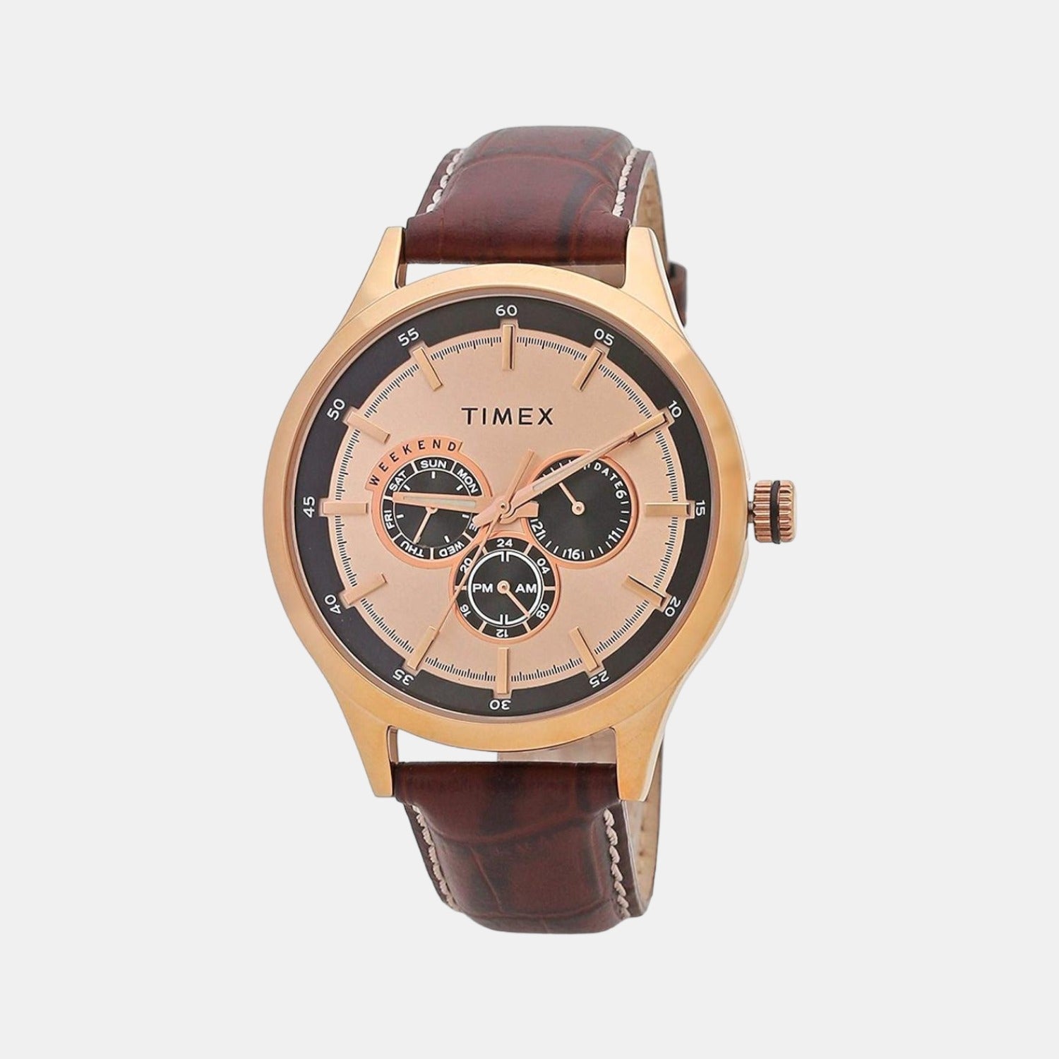 Timex Round Rose Gold Chronograph watch