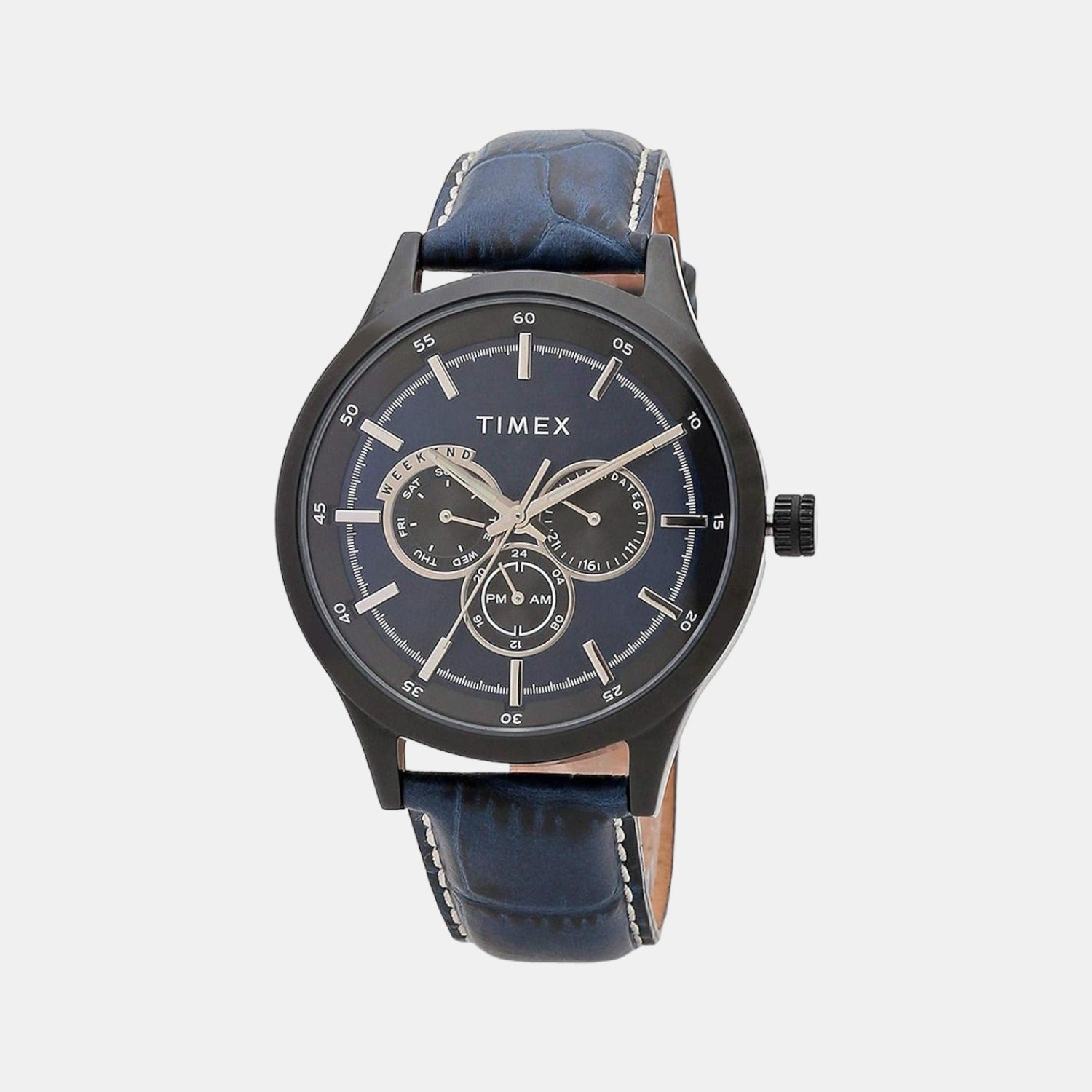 Timex Round Blue Chronograph watch