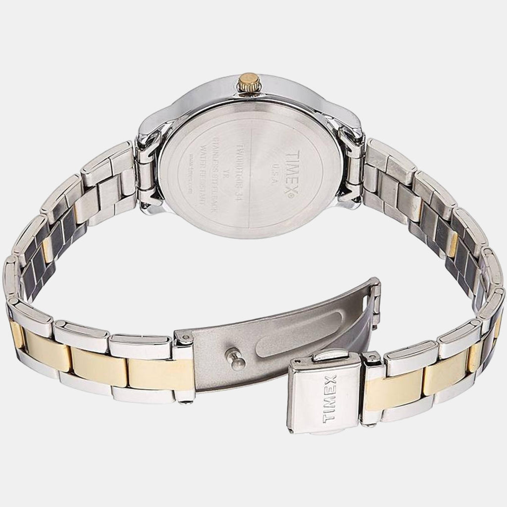 Timex Women Round Beige watch
