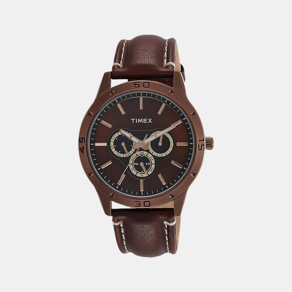 Timex Round Brown Multi-Function watch