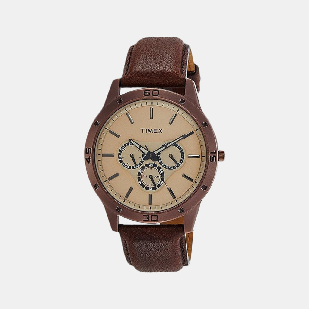 Timex Round Brown Chronograph watch