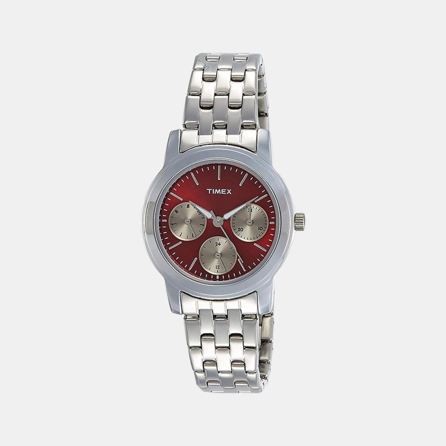 Timex Round Red Chronograph watch