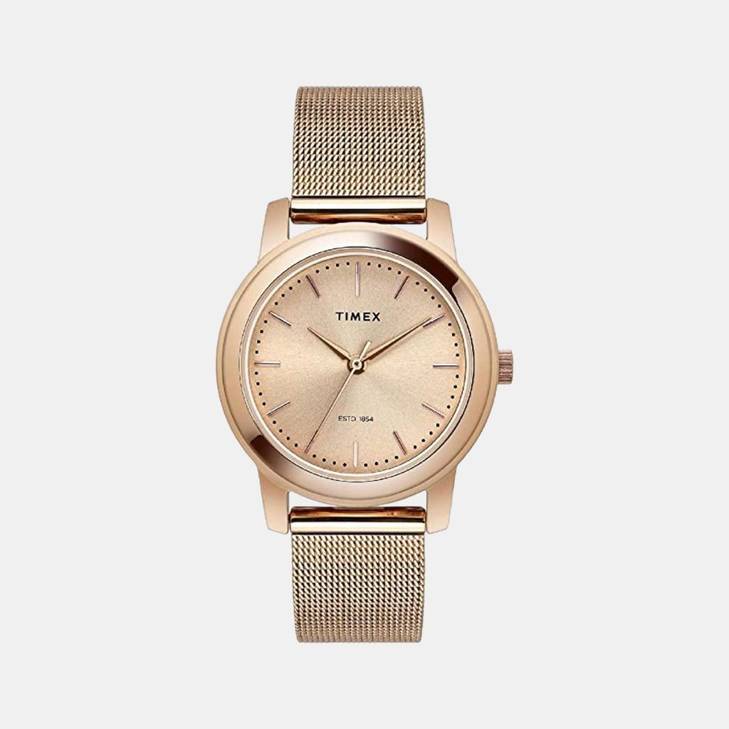 Timex Round Rose Gold Analog watch
