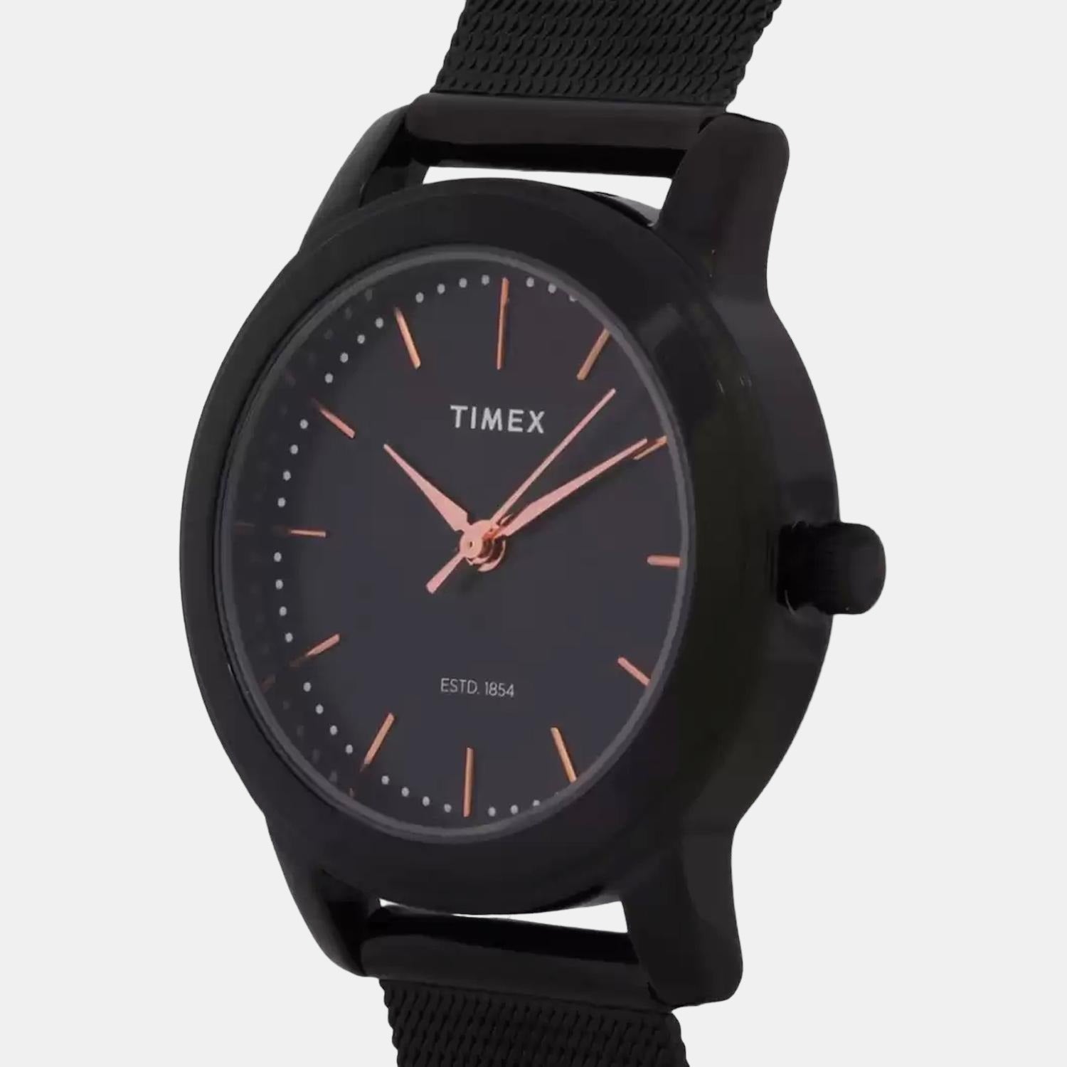 Timex Women Round Black watch