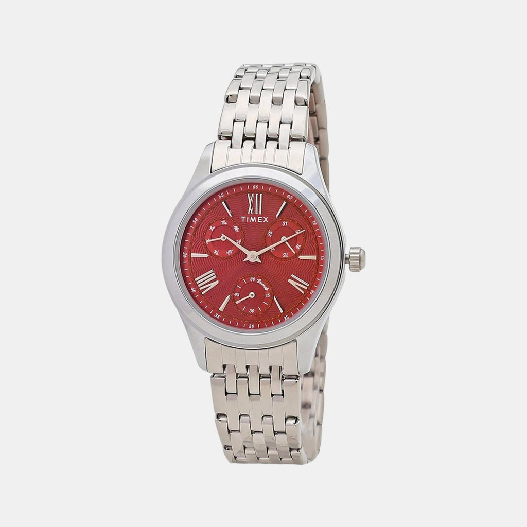Timex Round Red Chronograph watch