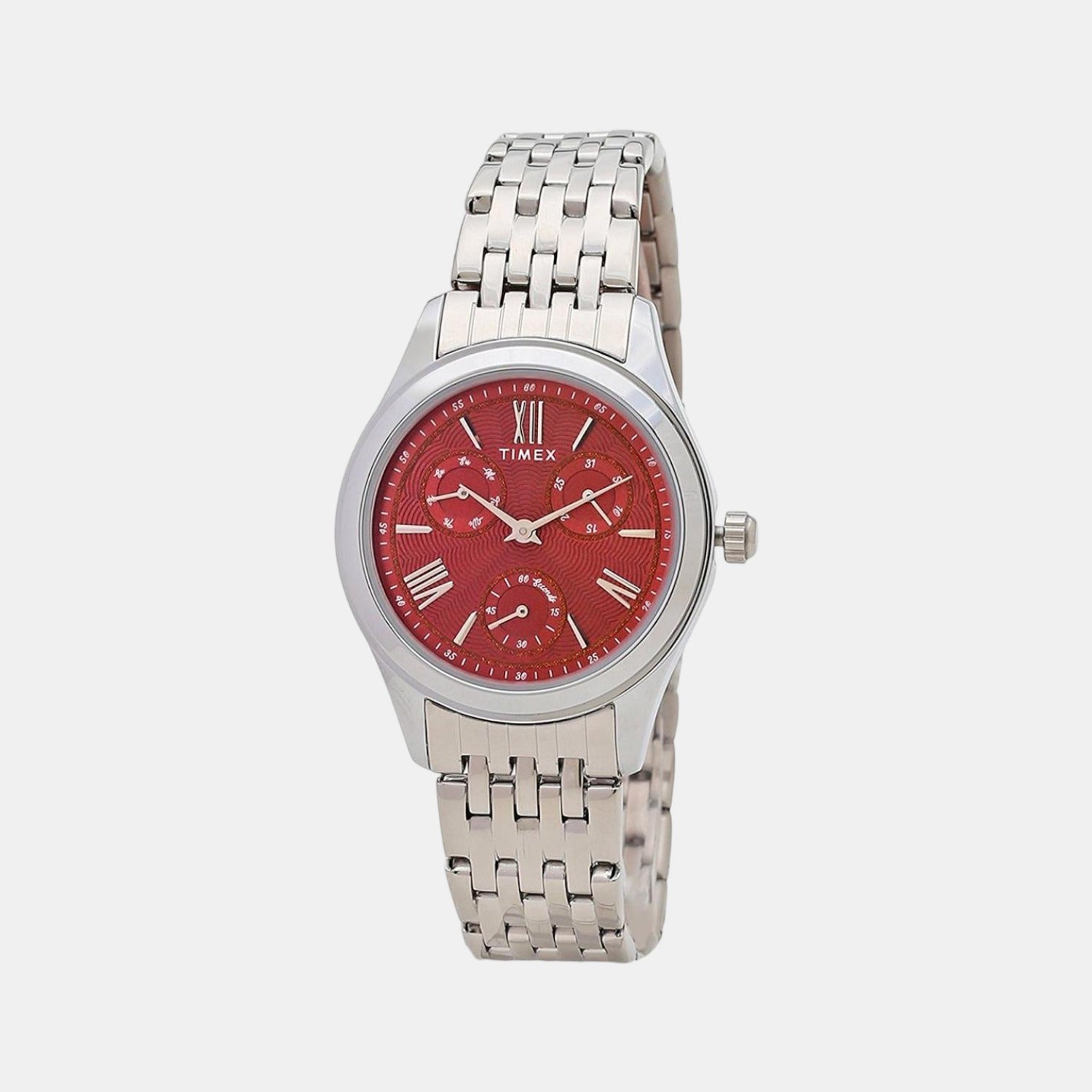 Timex Round Red Chronograph watch