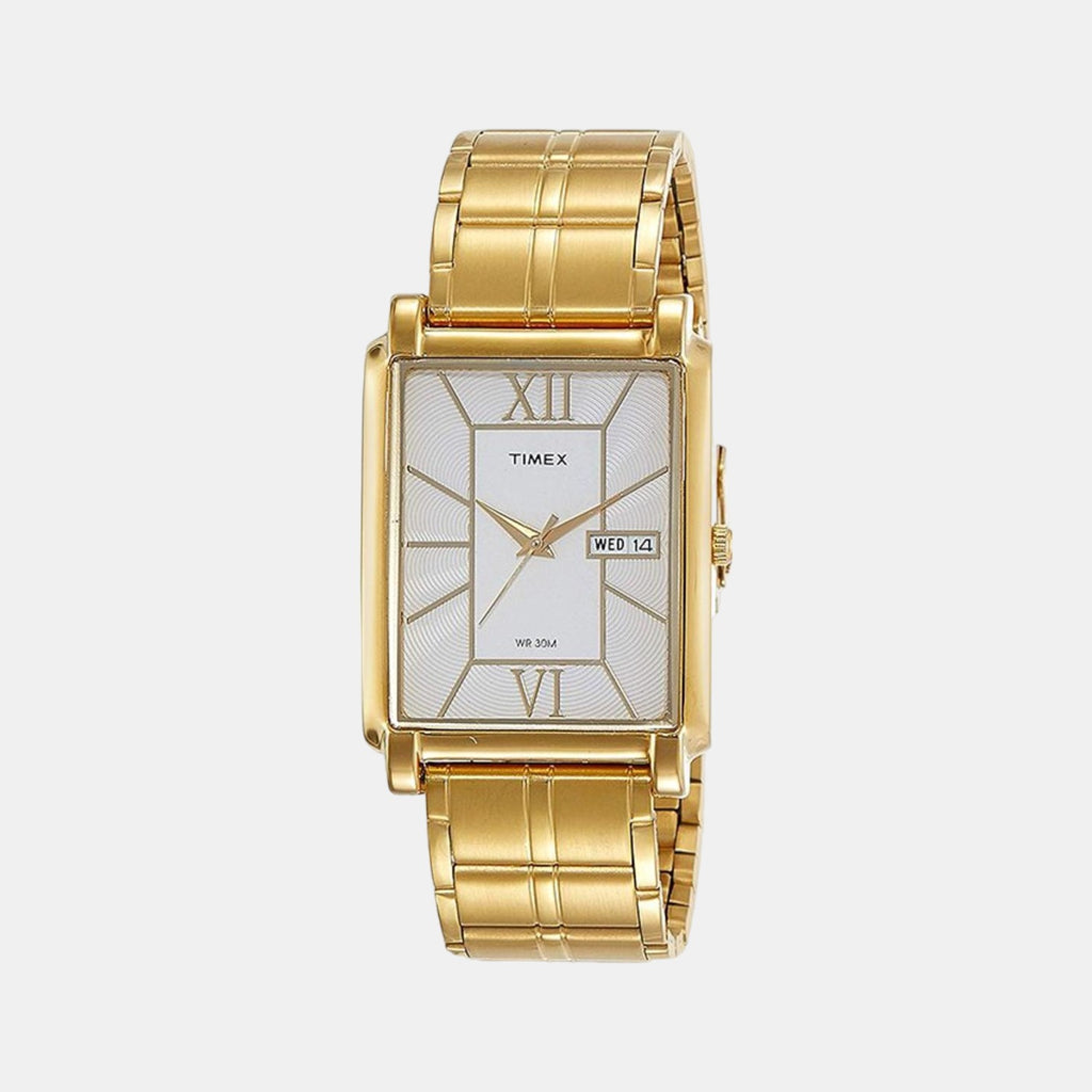 Timex Rectangular Silver Analog watch