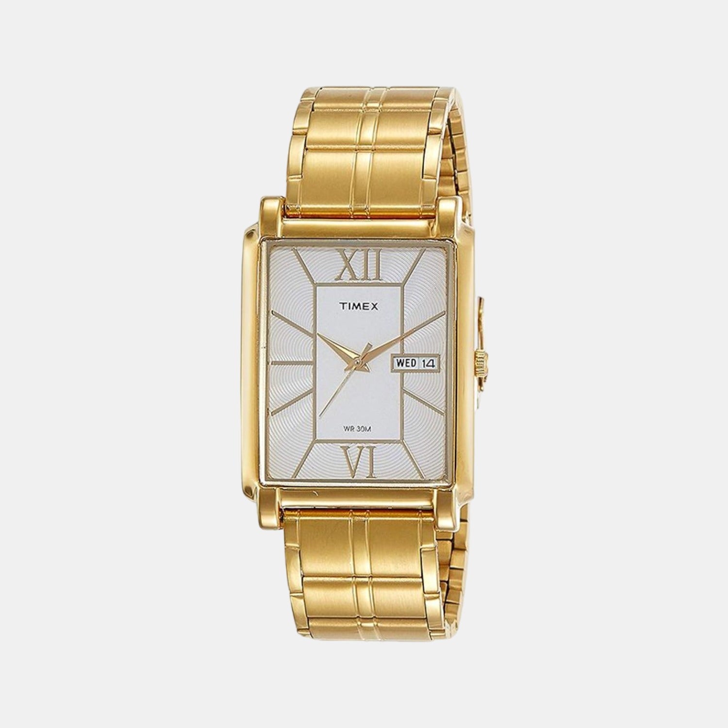 Timex Rectangular Silver Analog watch