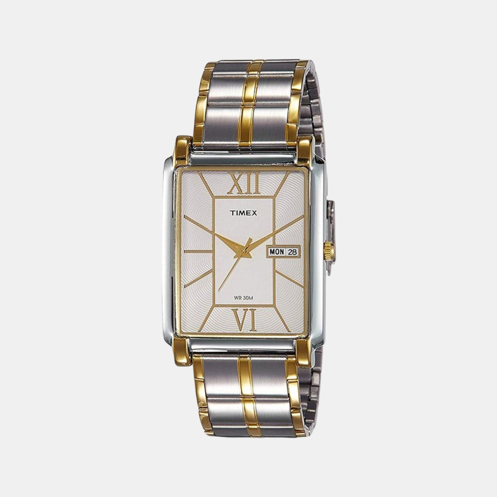 Timex Rectangular Silver Analog watch