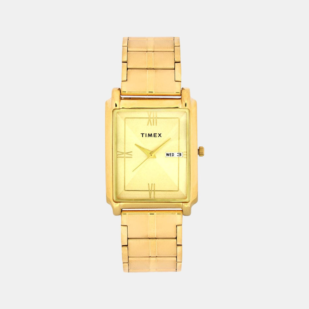 Timex Rectangular Gold Analog watch