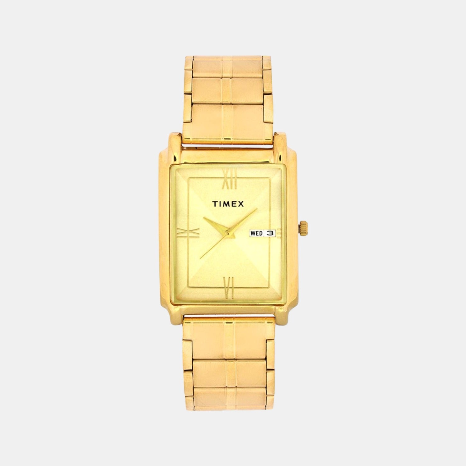 Timex Rectangular Gold Analog watch