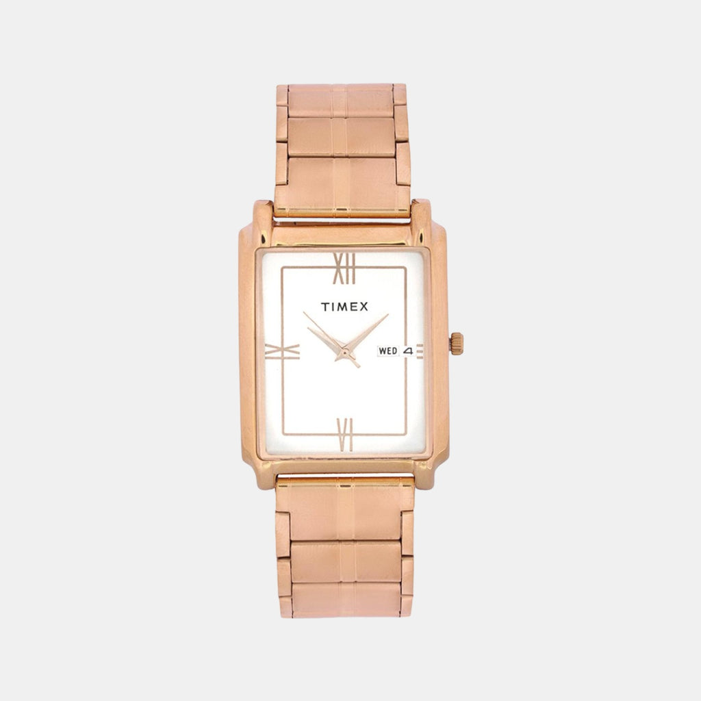 Timex Rectangular Silver Analog watch