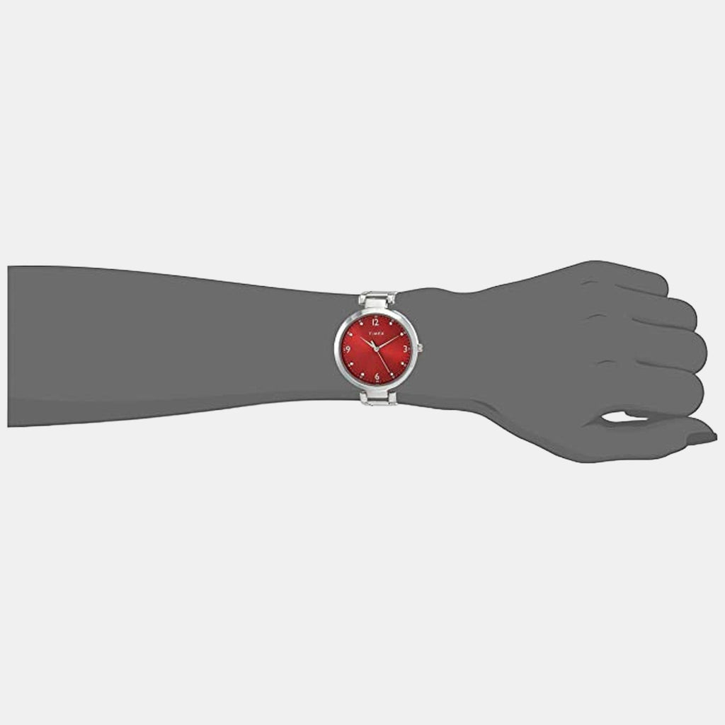 Timex Women Round Red watch