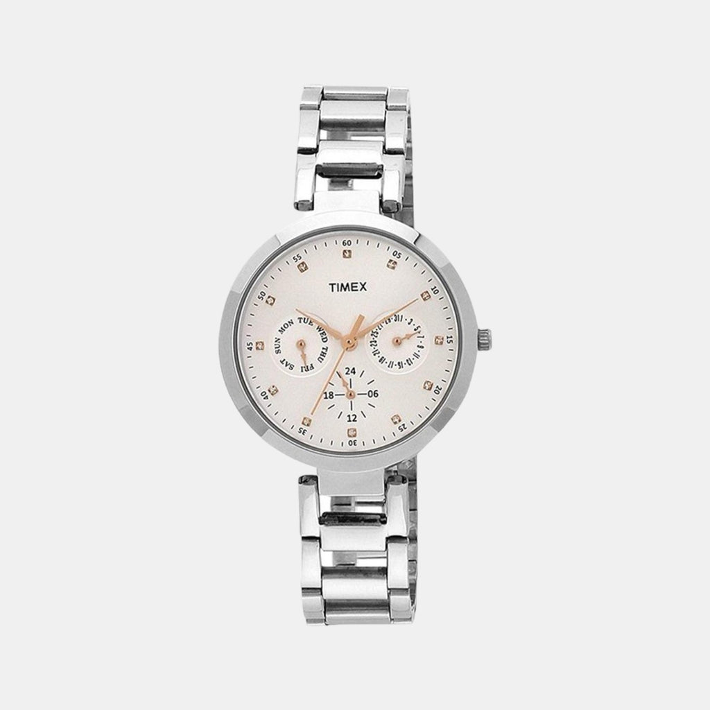 Timex Round Silver Chronograph watch