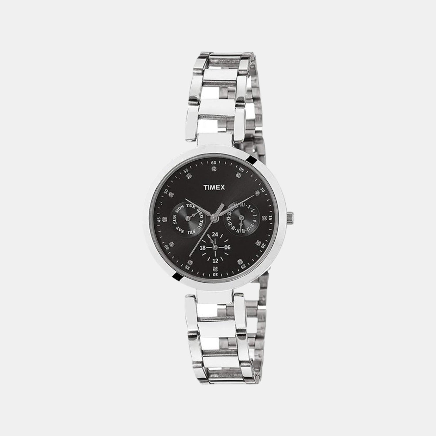 Timex Round Black Chronograph watch