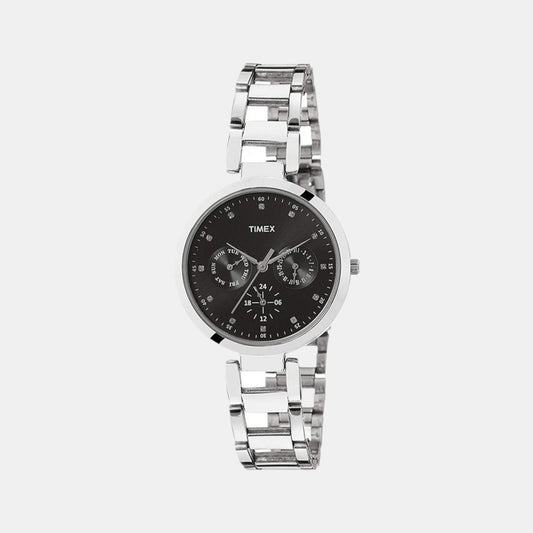 Female Black Analog Stainless Steel Watch TW000X205