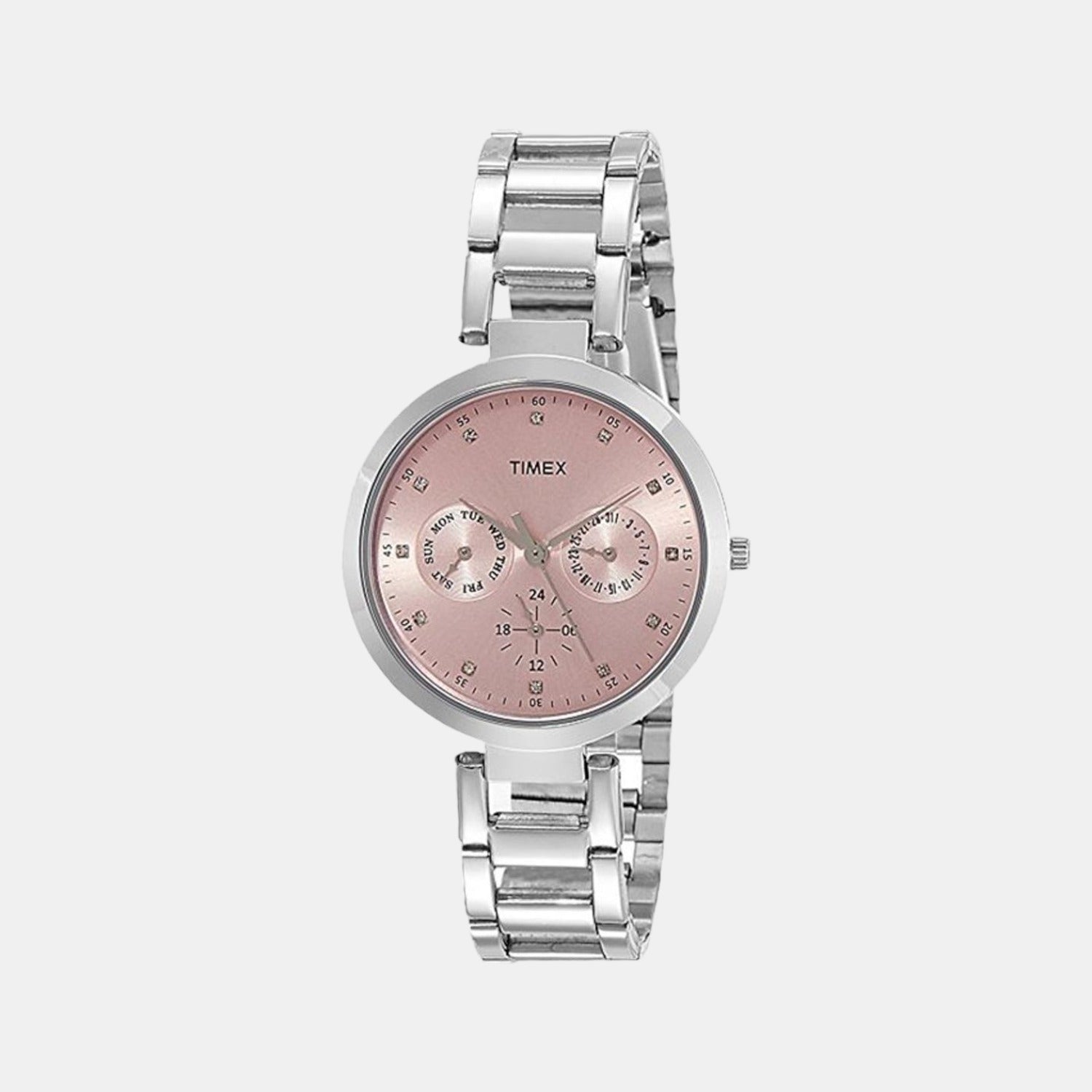 Timex pink deals dial watch