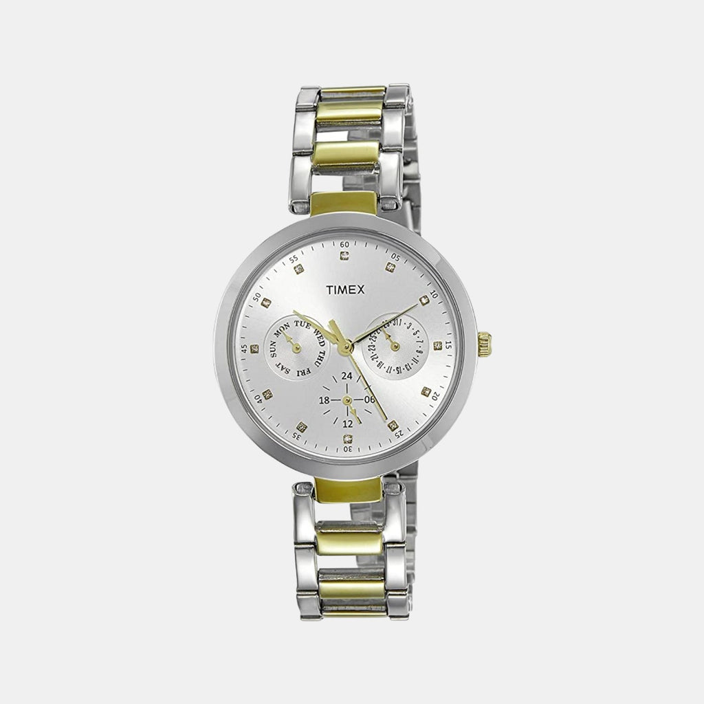 Timex Round Silver Chronograph watch