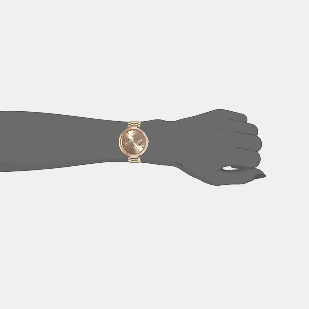 Timex Women Round Rose Gold watch