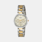 Timex Round White Chronograph watch