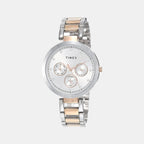 Timex Round Silver Chronograph watch