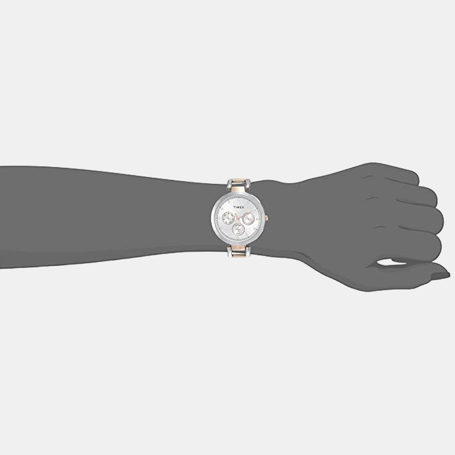 Timex Women Round Silver watch
