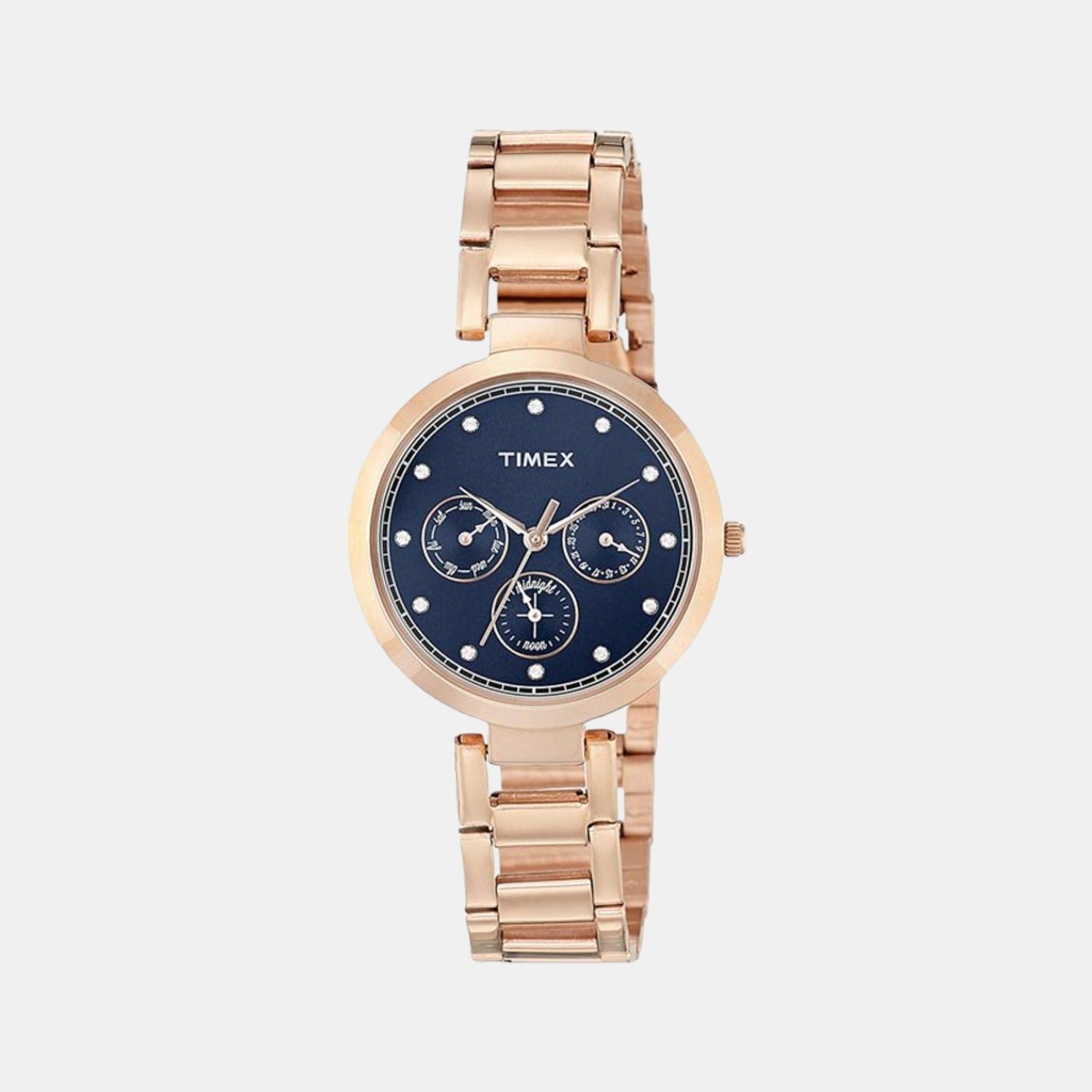 Timex Round Blue Chronograph watch