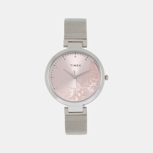 Female Pink Analog Stainless Steel Watch TW000X217