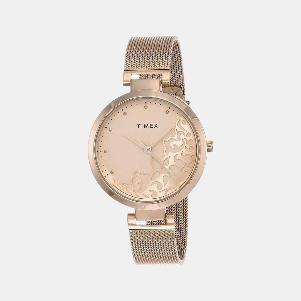 Timex Round Rose Gold Analog watch