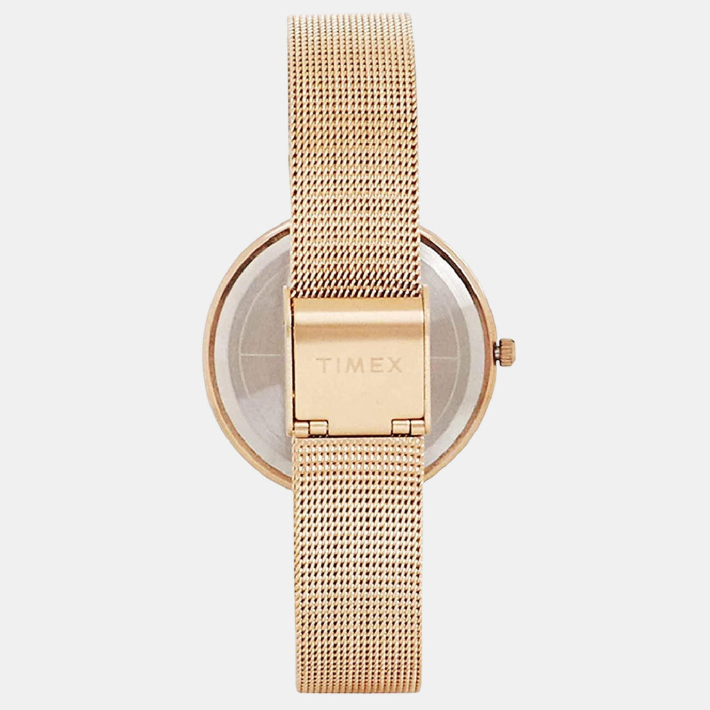 Timex Women Round Rose Gold watch