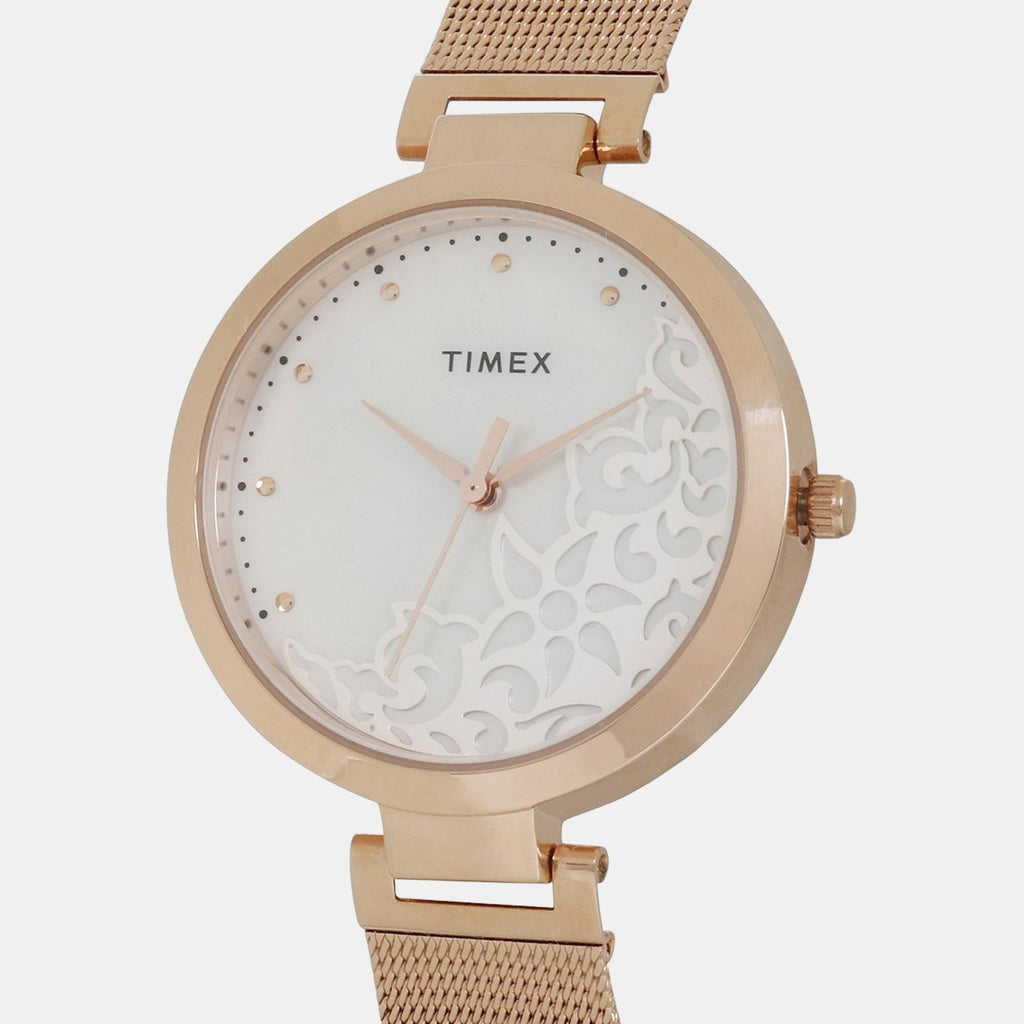 Timex Women Round Silver watch