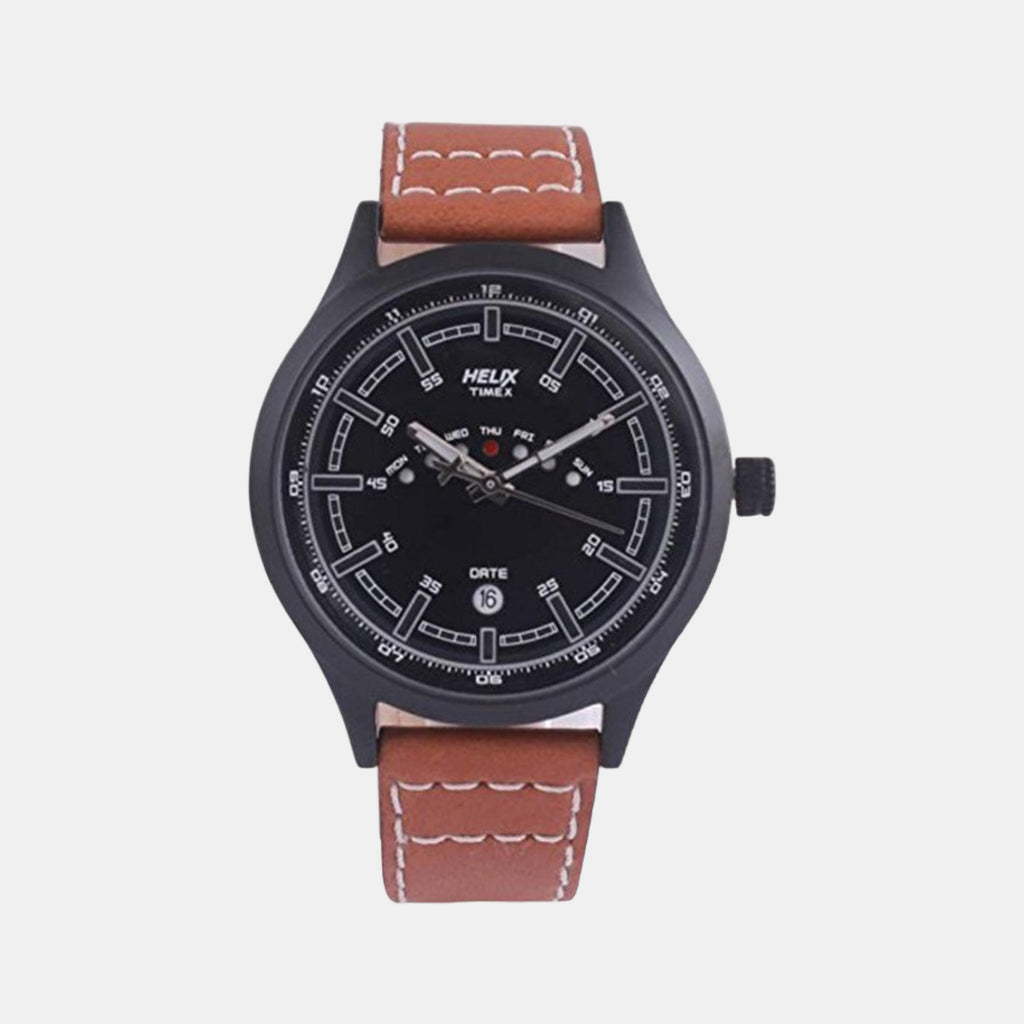 Helix Round Black Analog watch