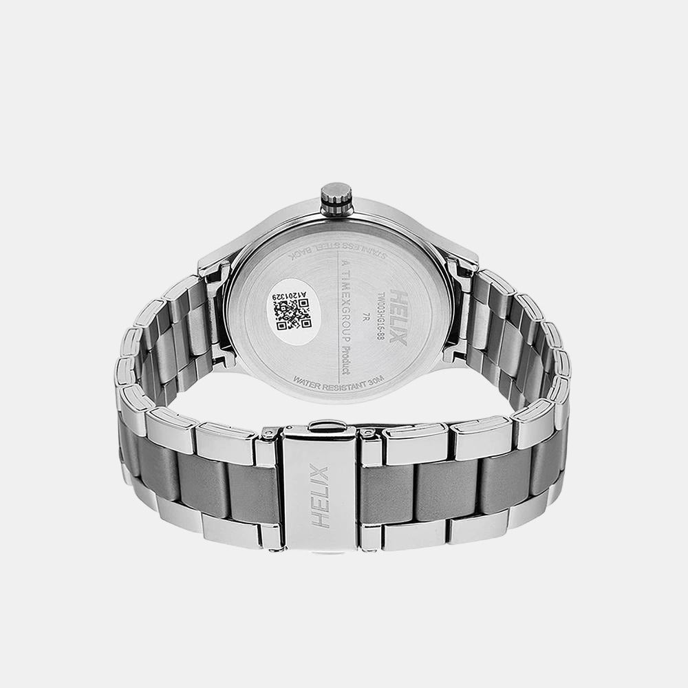 Helix Stainless Steel Round watch