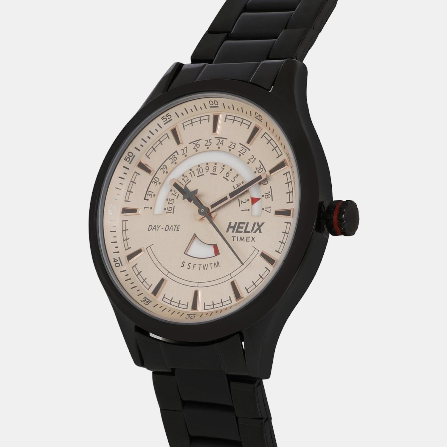 Helix Men Round Rose Gold watch