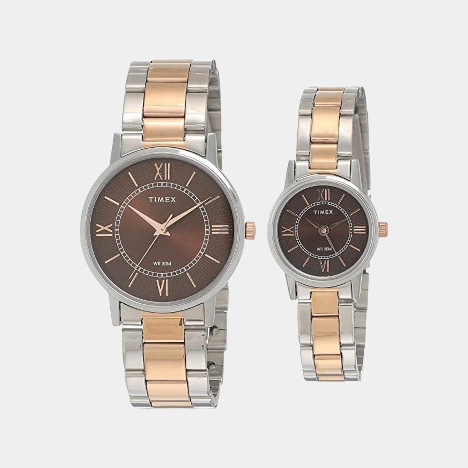 Couple Brown Analog Stainless Steel Watch TW00PR214