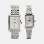 Timex Rectangular Silver Analog watch