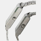 Timex Couple Rectangular Silver watch