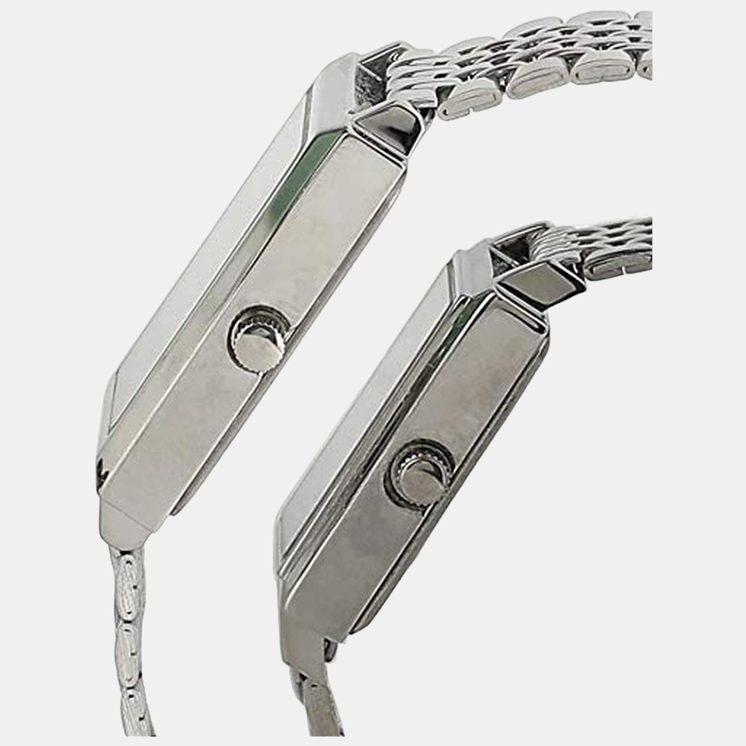 Timex Couple Rectangular Silver watch