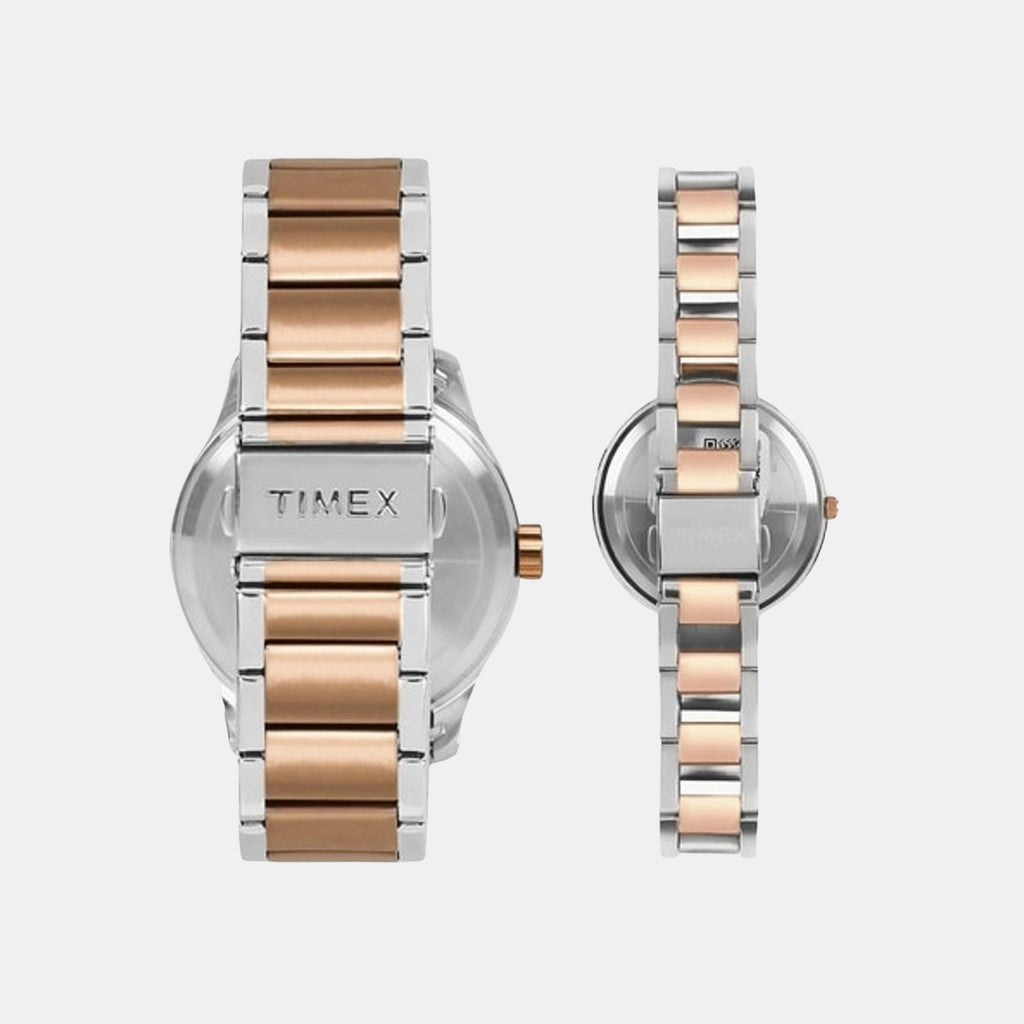 Timex Couple Round Blue watch