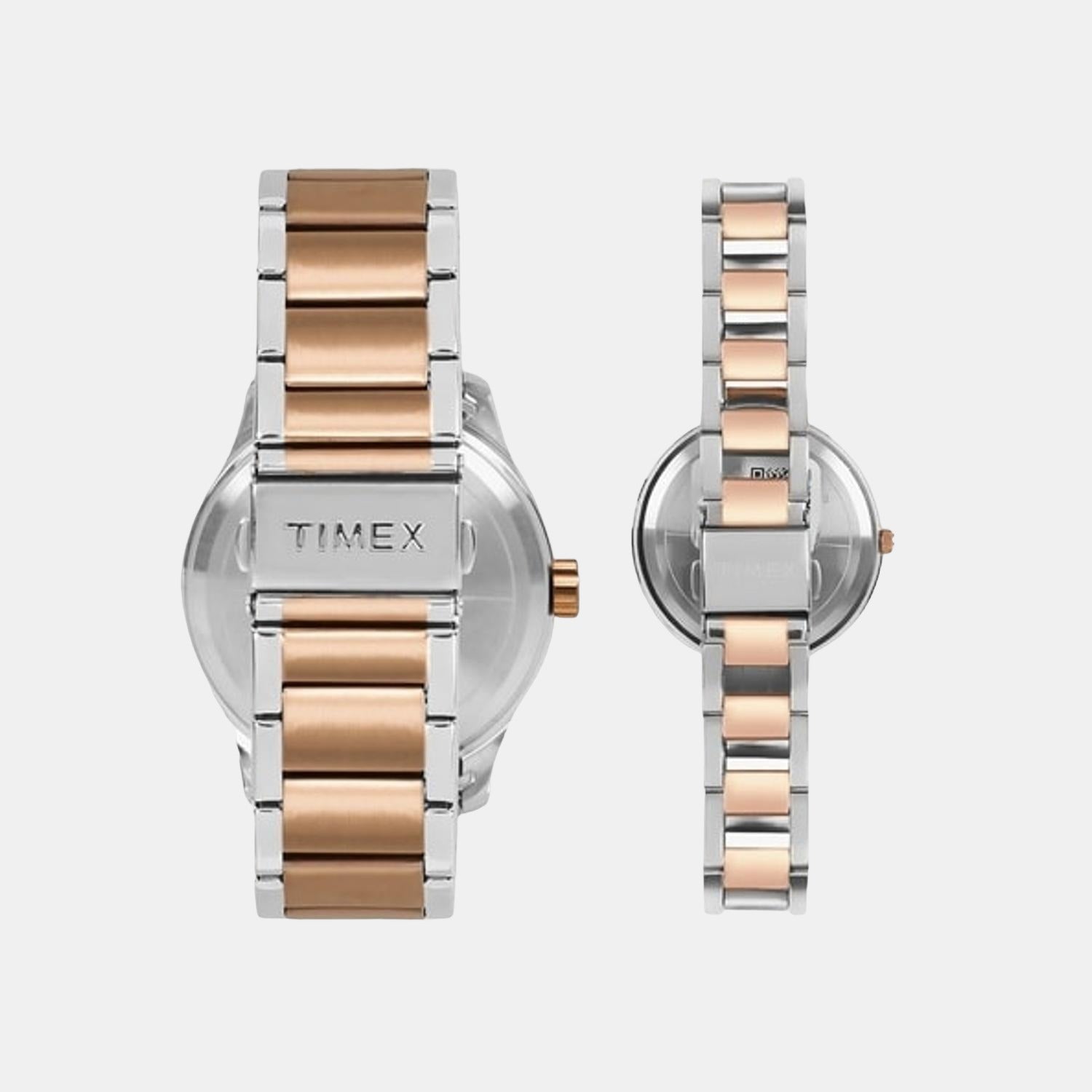 Timex Couple Round Blue watch