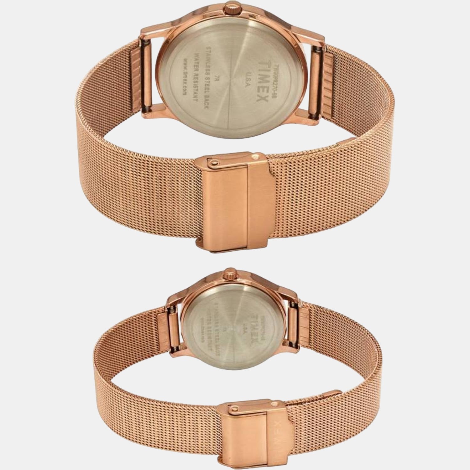 Timex Couple Round Blue watch