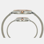 Timex Couple Round Silver watch