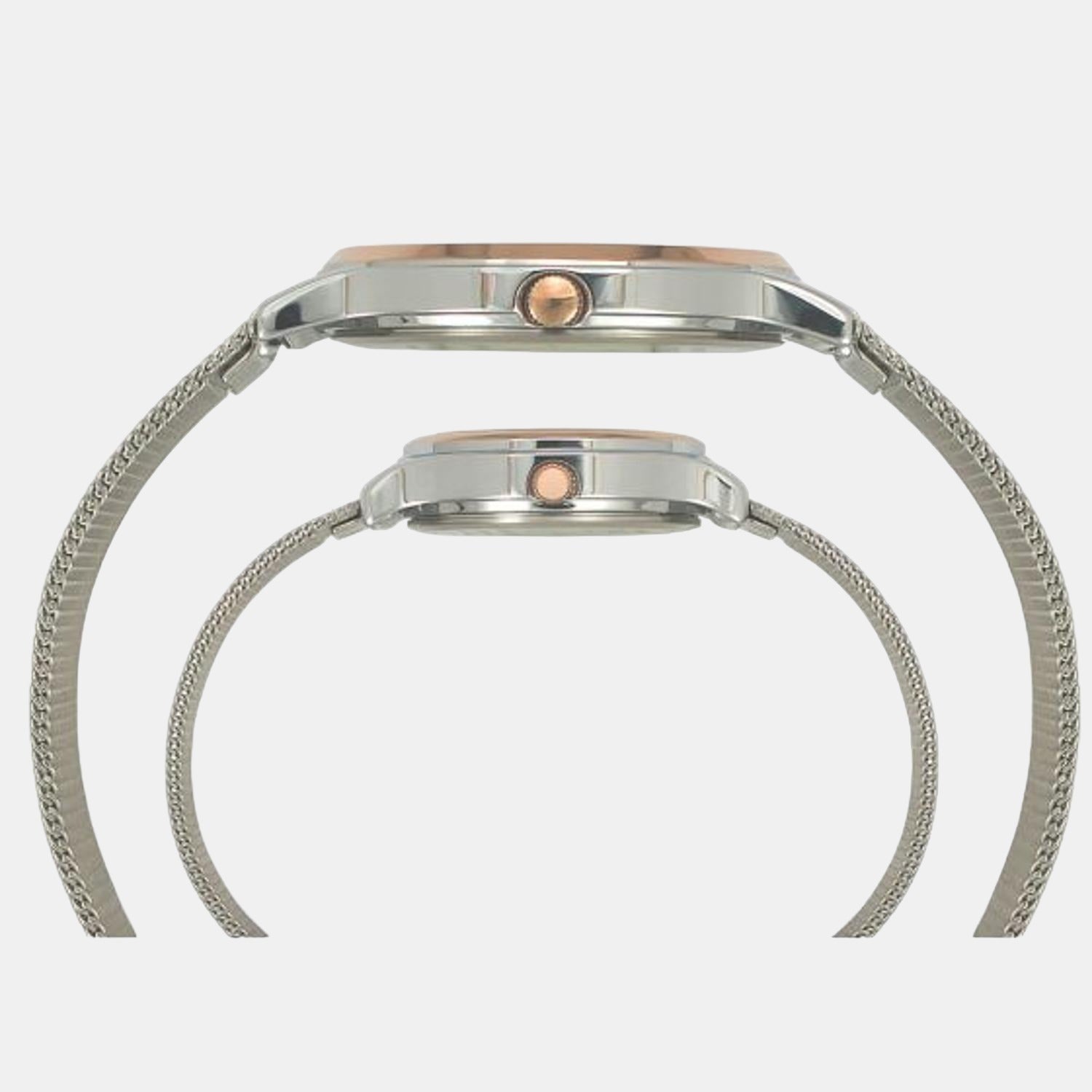 Timex Couple Round Silver watch