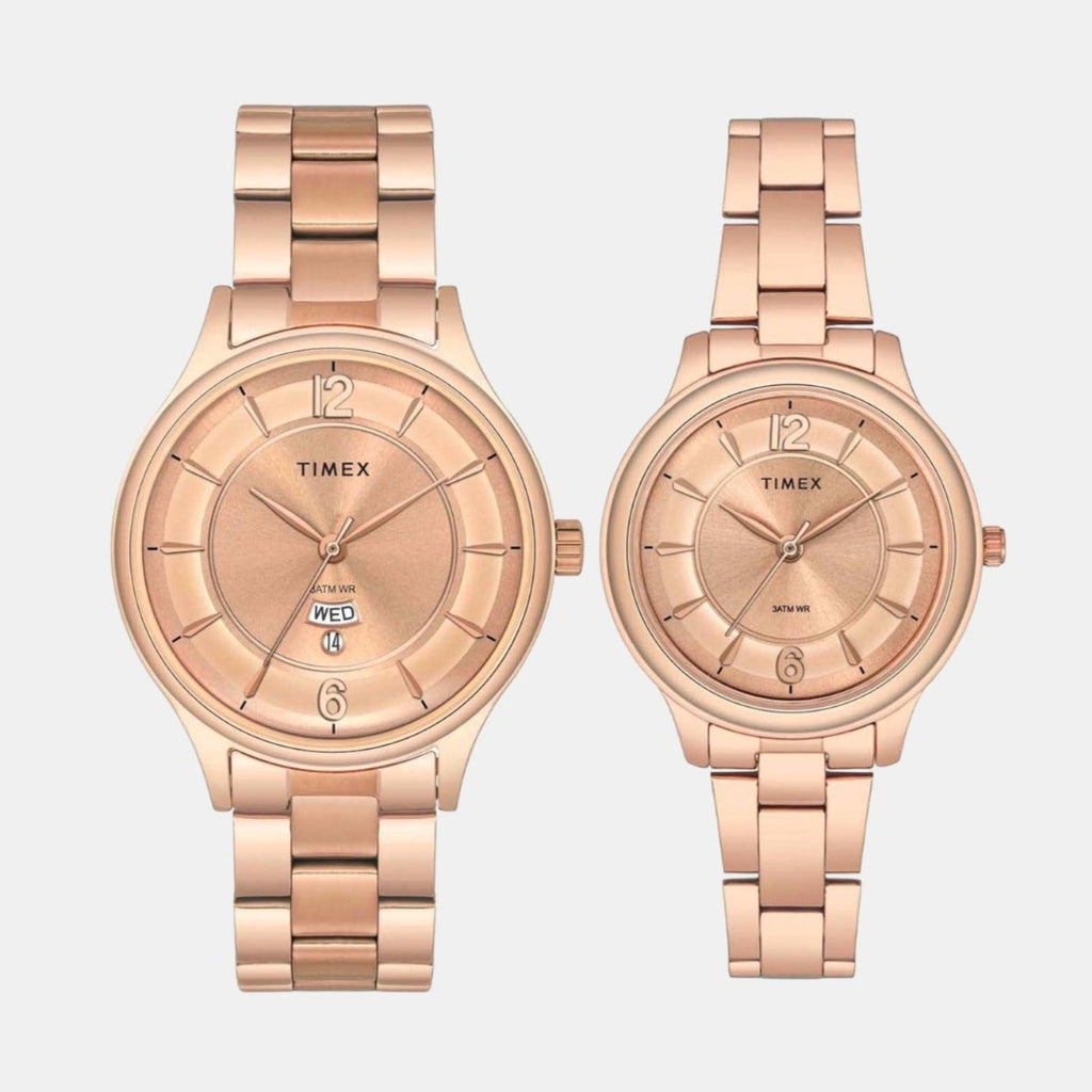 Timex Round Rose Gold Analog watch