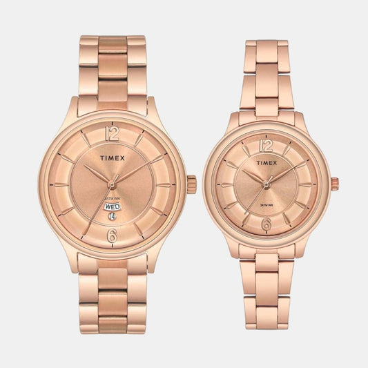 Couple Rose Gold Couple Analog Stainless Steel Watch TW00PR273