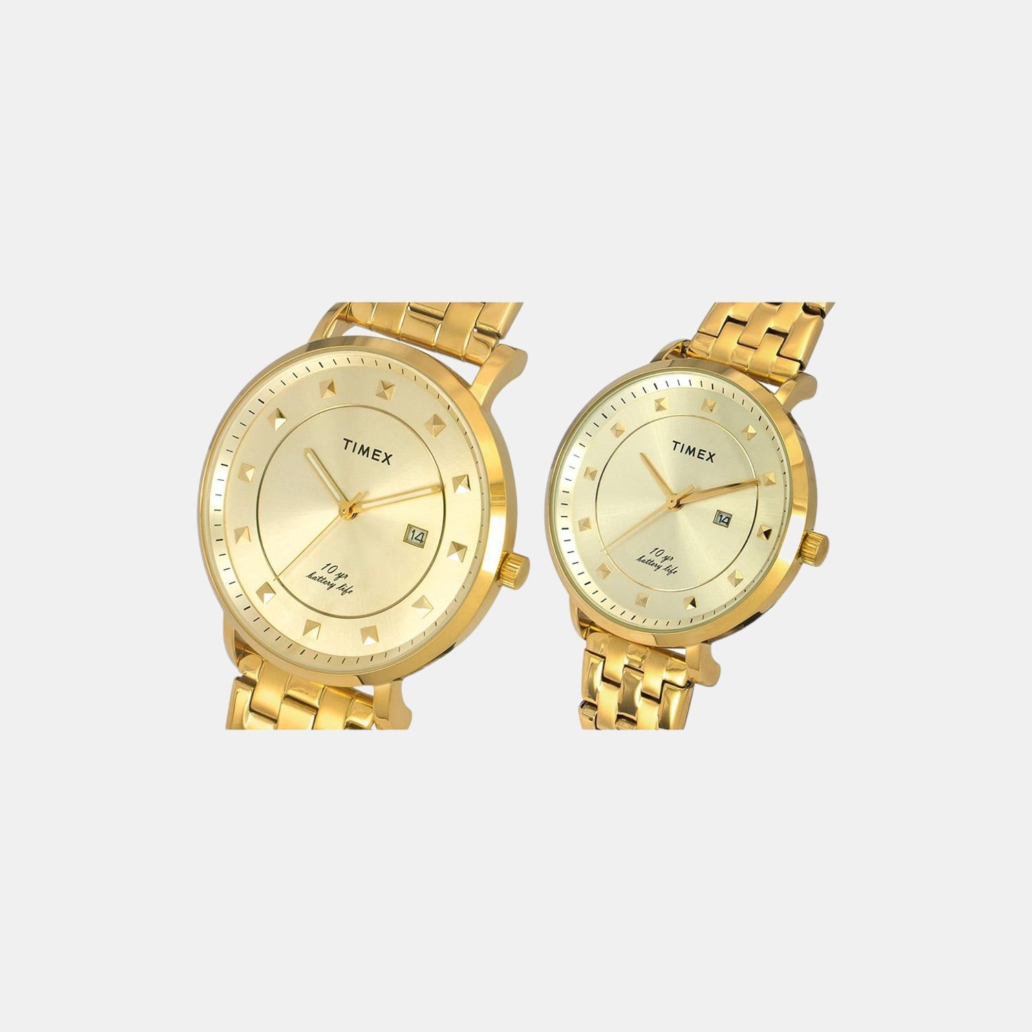 Timex watches golden outlet chain