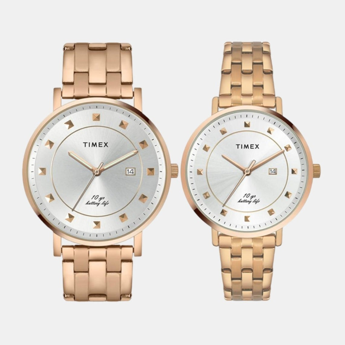 Couple Silver Analog Stainless Steel Watch TW00PR281